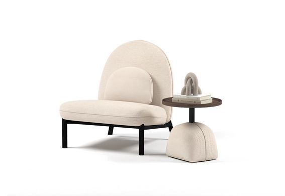 Стіл журнальний Soft Lounge Belfast 01/Чорний  43x43x43 MSSL.40.BL01.9005.10 фото